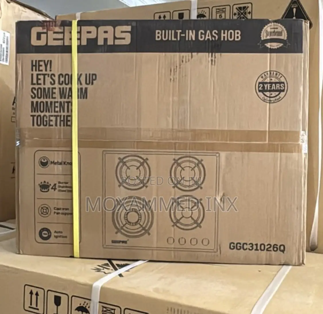 Geepas Built In Stainless Steel Gas Stove 4burners