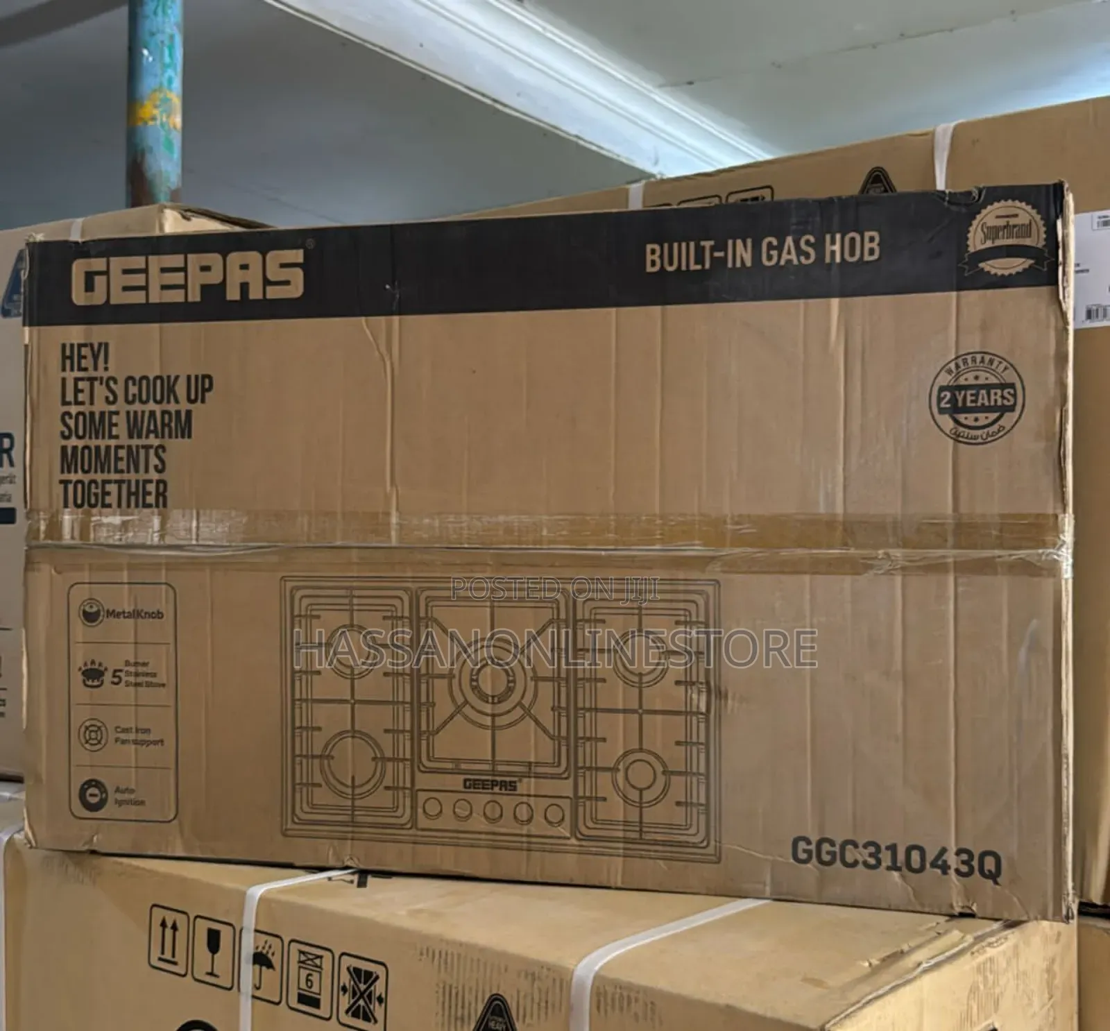 Geepas Built-in Stainless Steel Gas Hobs Ggc31043q
