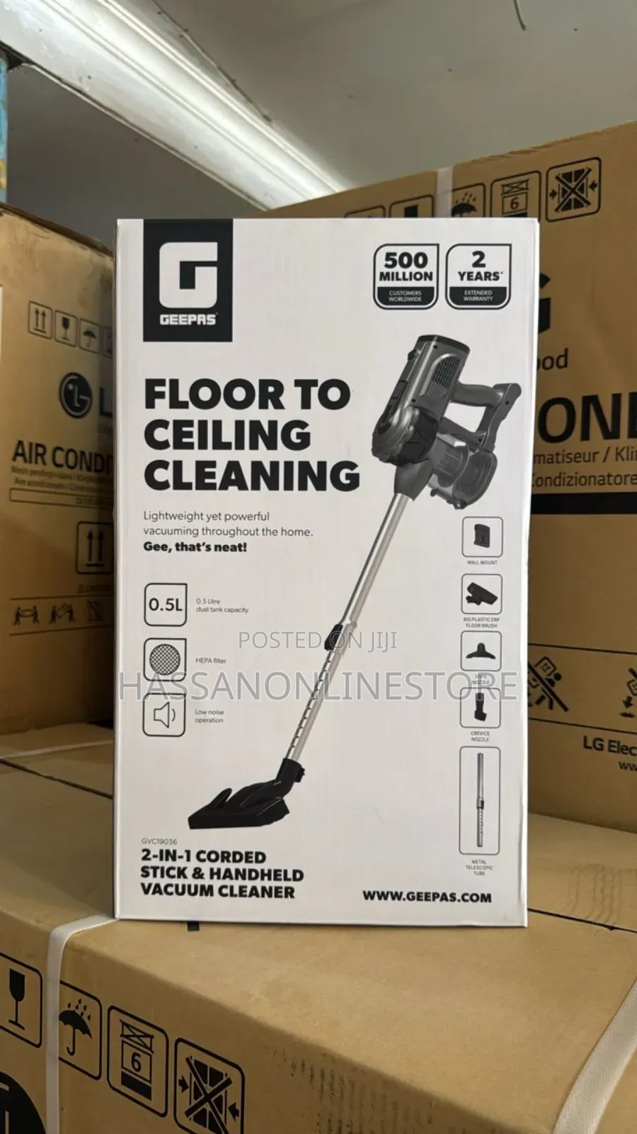 Geepas Stick and Handheld Vacuum Cleaner- Gvc19036