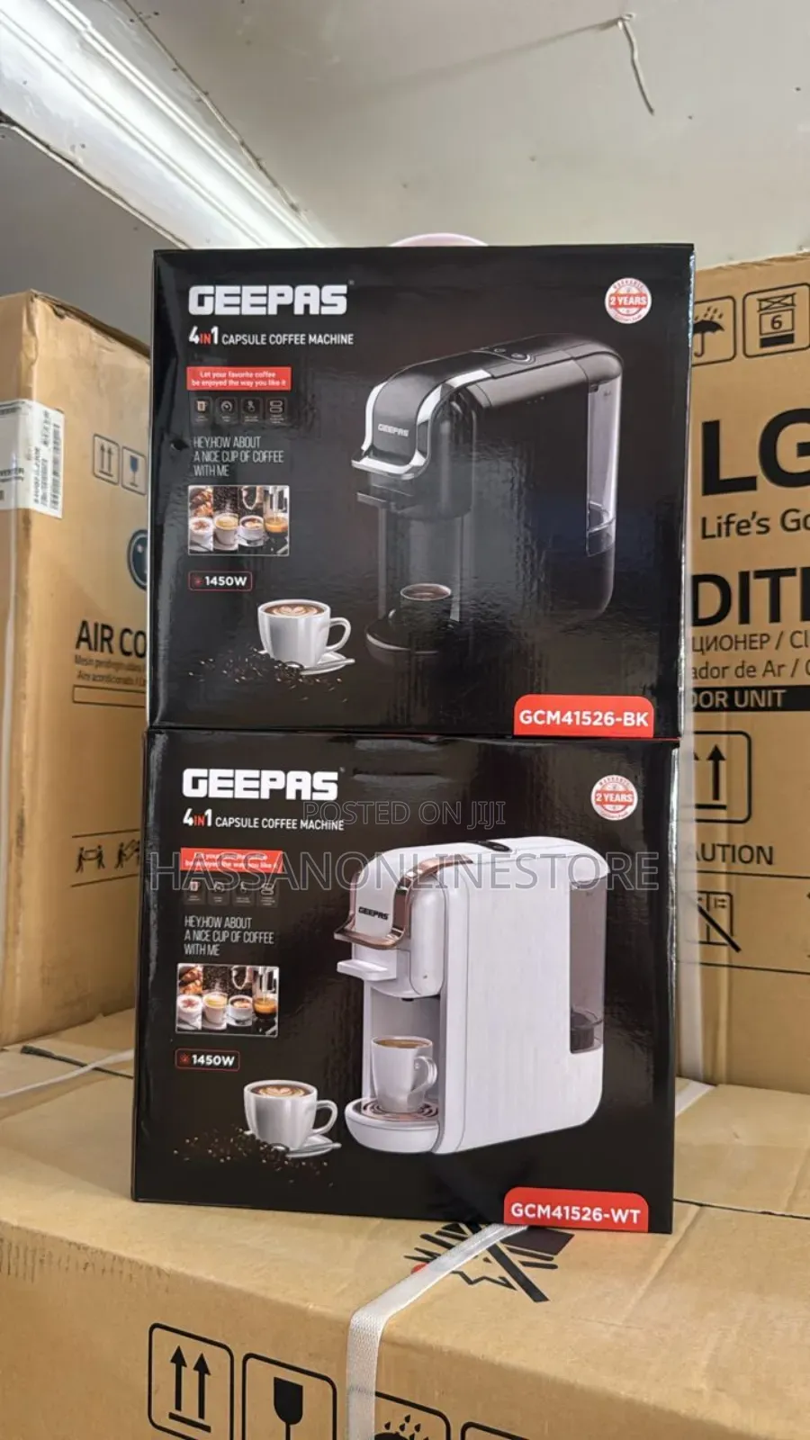 Geepas 4-in-1 Capsule Coffee Machine Gcm41526