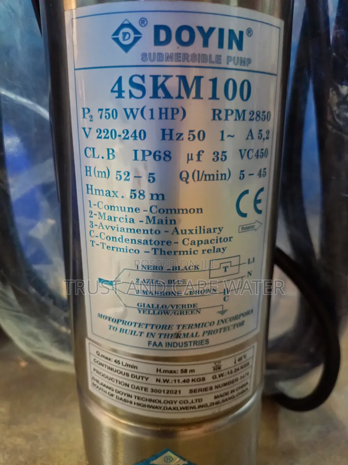 Doyin Water Pump 4skm 1hp