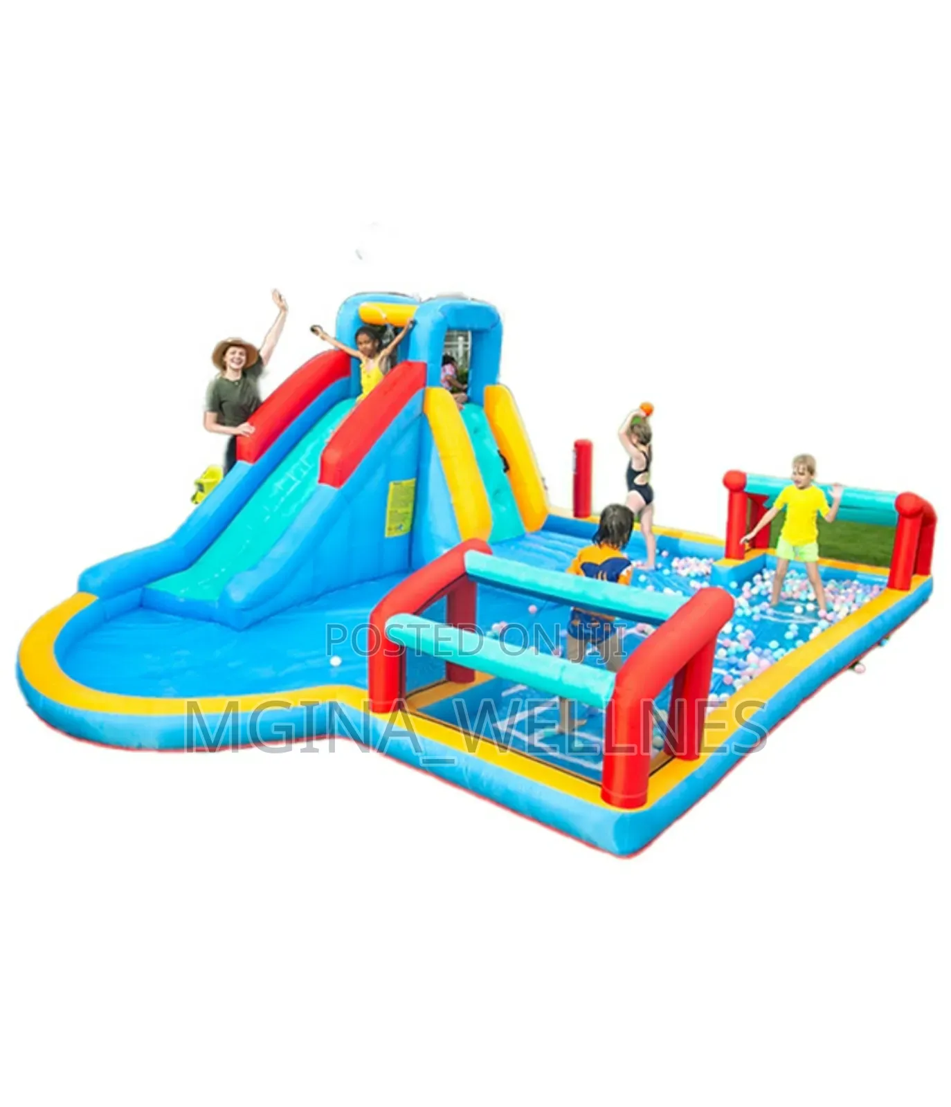 Large Inflatable Water Park Bouncy Castle With Water Slide,