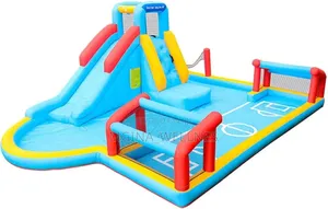 Large Inflatable Water Park Bouncy Castle With Water Slide,