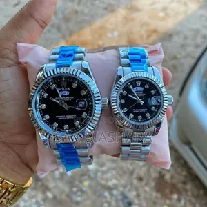 Rolex Couple Watch Offer for Eid Silver and Black