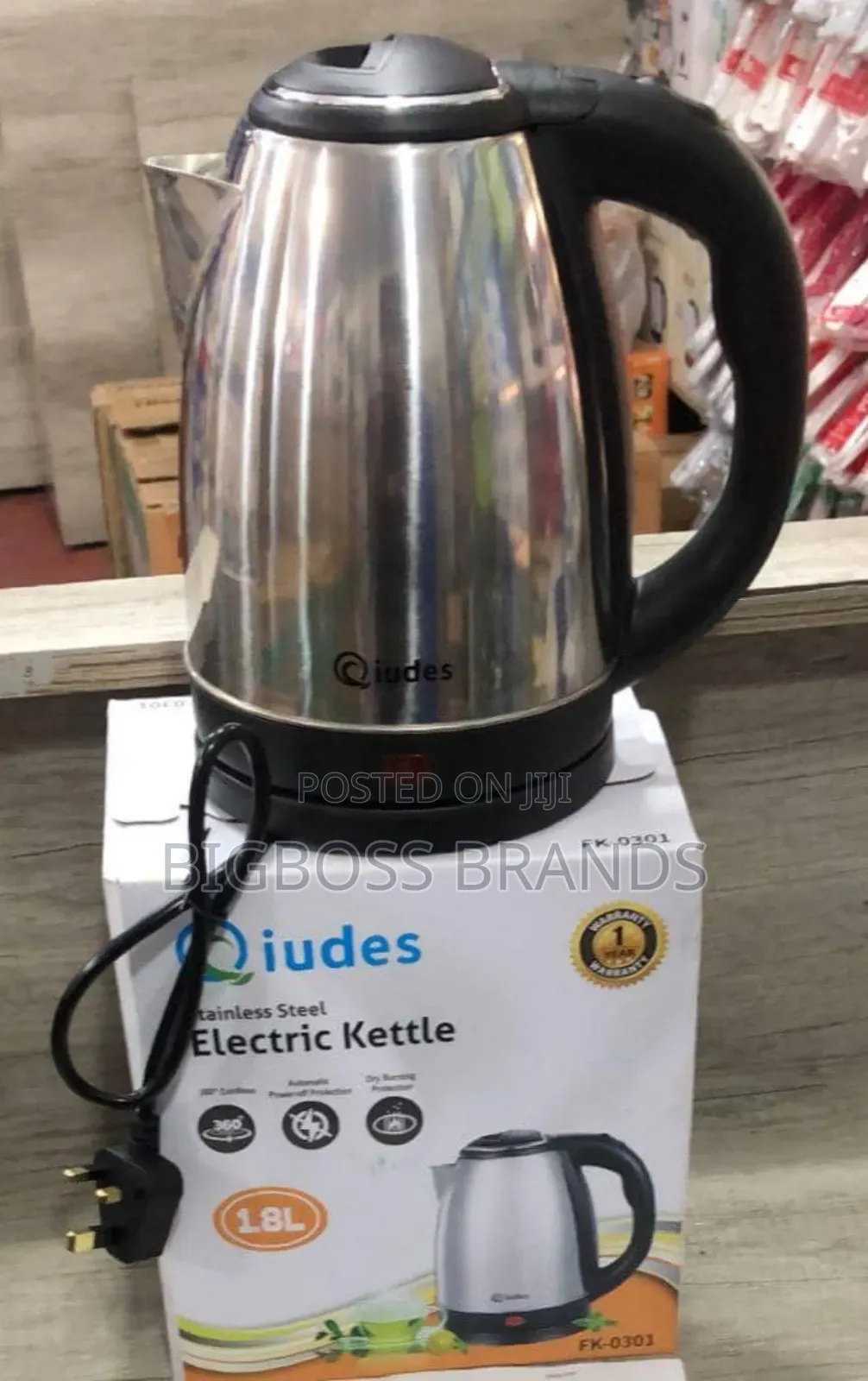 Qiudes Kettle Stainless Steel 1.8 LTR