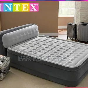 Airbed/ Air Mattress 5*6 With Raised Headboard