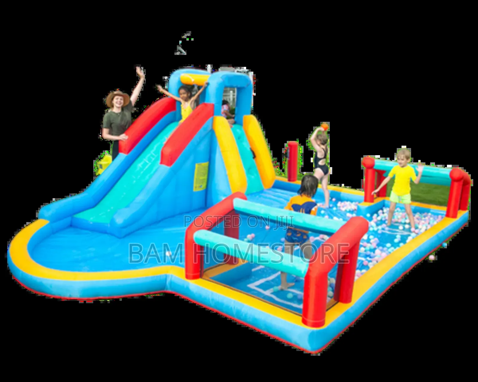 Sliding Castle With Football and Volleyball Grounds