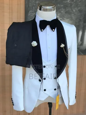 White Suit Black Collar