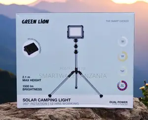 Green Lion Solar Camping Light 7200mah - Silver