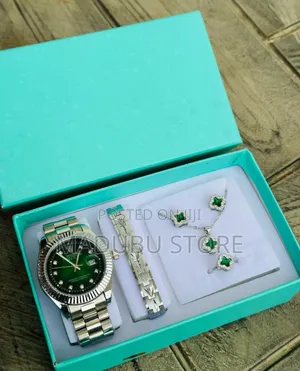 Women's Set of Watch, Bracelet, Earrings and Necklace