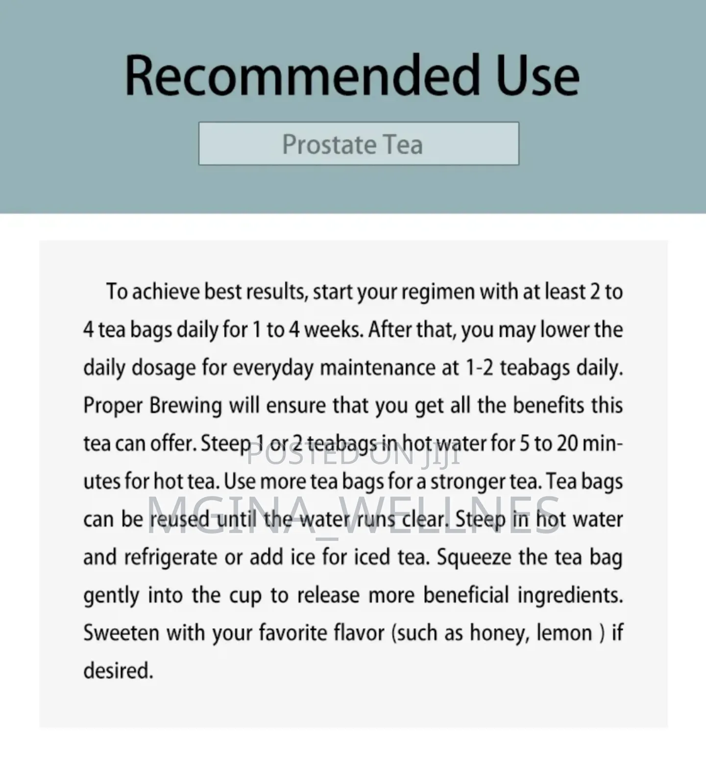 Prostate Tea for Prostate Health