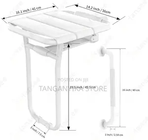Folwall-Mounted Folding Shower Chair – Stainless Steel