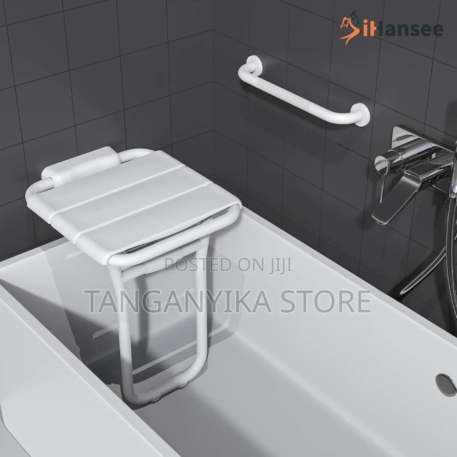 Folwall-Mounted Folding Shower Chair – Stainless Steel