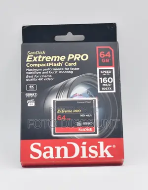 Sandisk 64gb Extreme Pro Compactflash Memory Card (160mb/S)