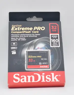 Sandisk 32gb Extreme Pro Compactflash Memory Card (160mb/S)