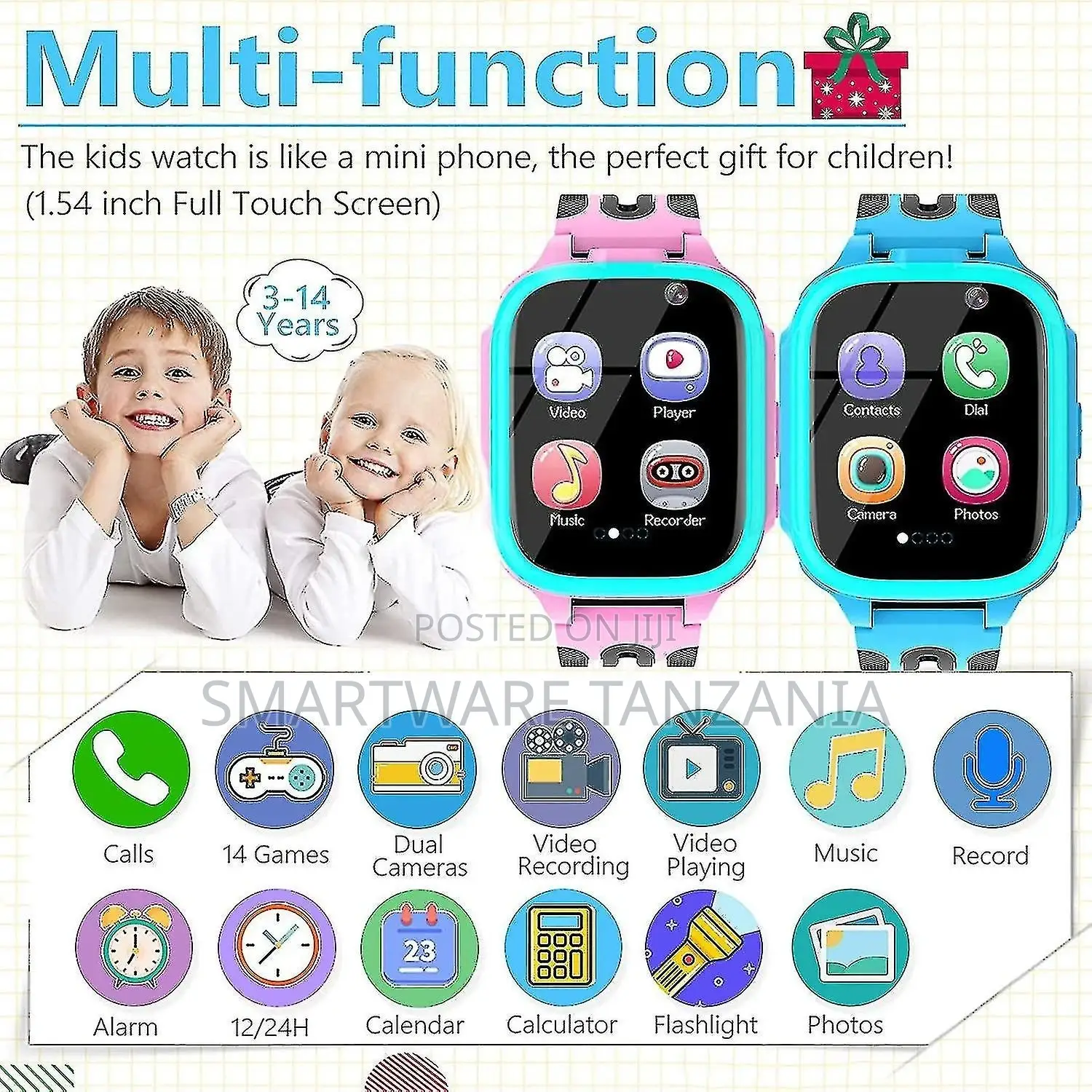 Kids Smart Watches For Girls Boys, Kids Smartwatch With Call
