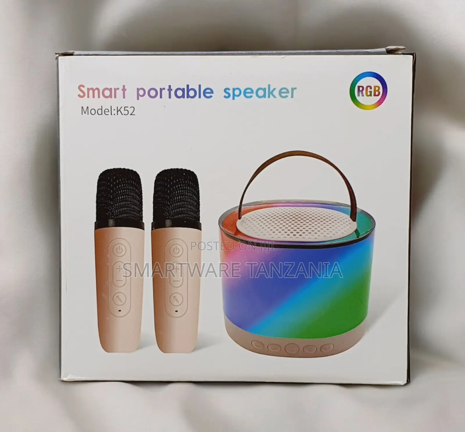 Karaoke Speaker With Bluetooth 2 Mics Kids Singing Lights