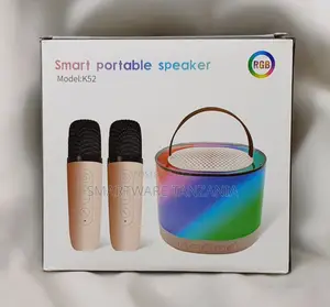Karaoke Speaker With Bluetooth 2 Mics Kids Singing Lights