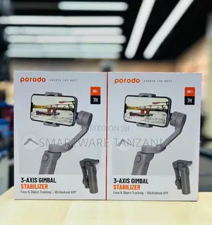 Porodo 3-axis Gimbal Stabilizer With Advanced Face