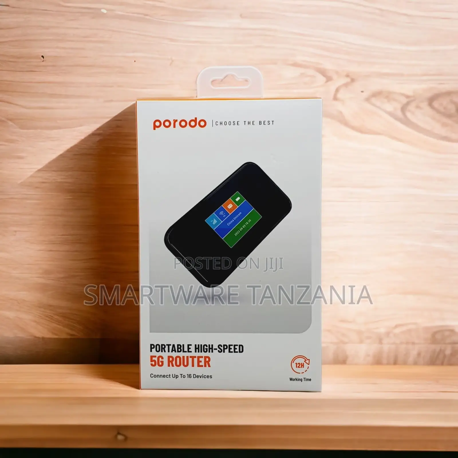 Porodo Mifi 5g Wireless Router 5000mah, 40m Signal Distance
