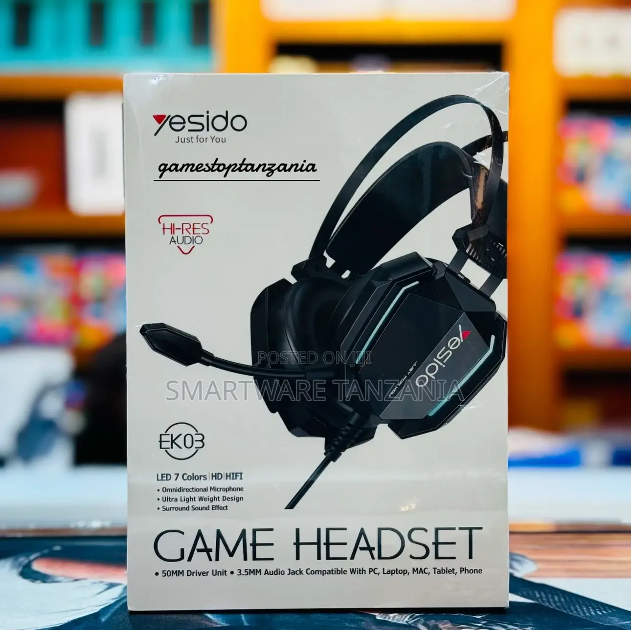 Yesido E-k-03 Overhead Wired Rgb Gaming Headset - Black