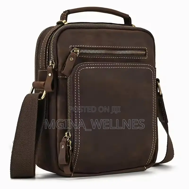 Brown Pure Leather Shoulder Bag