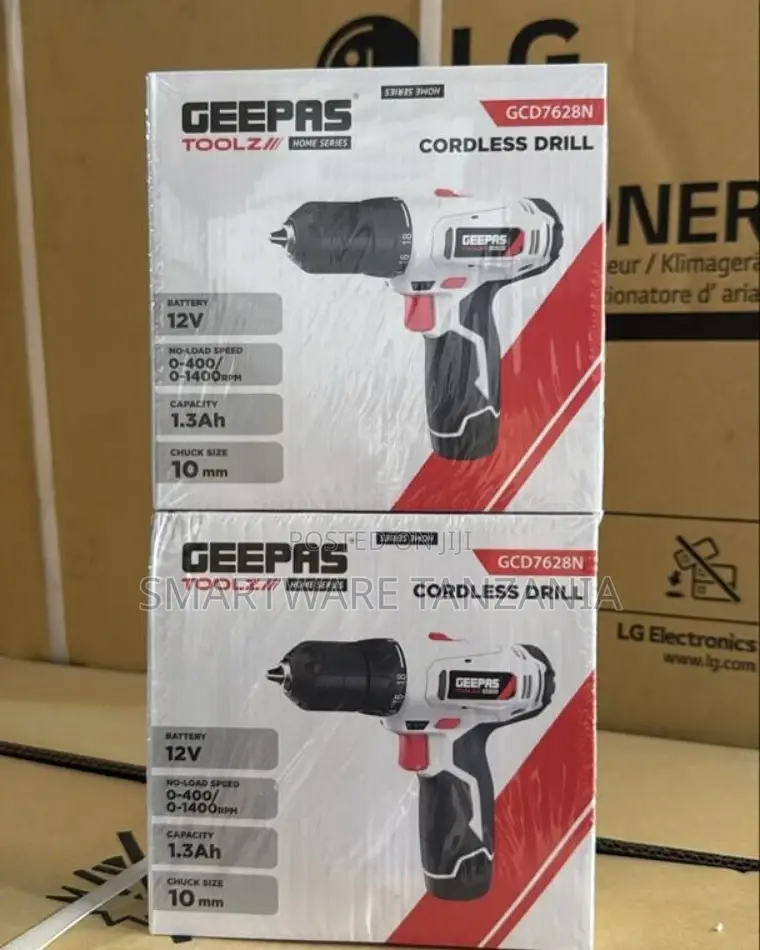 Geepas 12v Cordless Drill - Hammer Function, Screwdriver