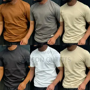 T-Shirts Plain Classic Za Rangi Mbilimbali