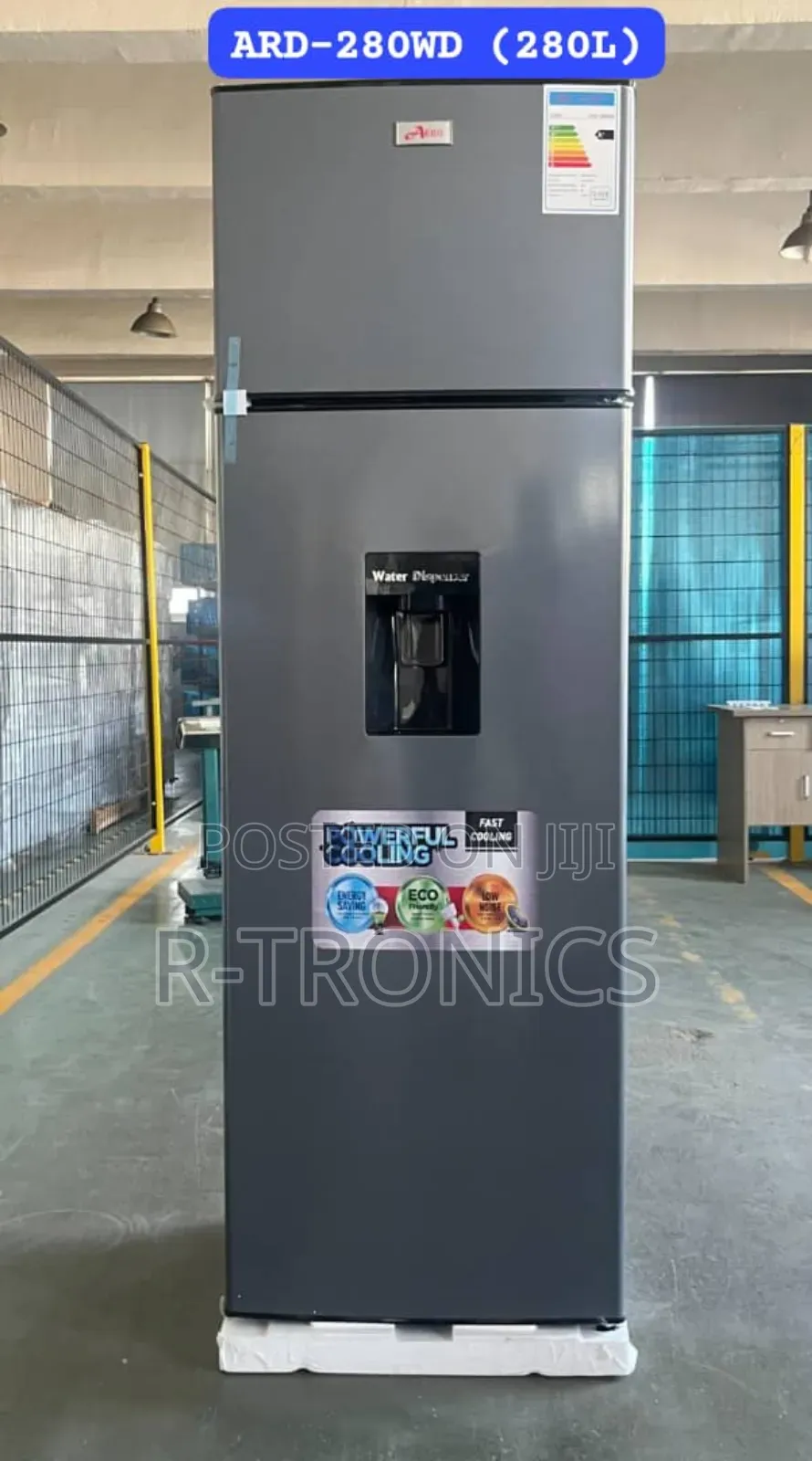 Aero Double Door Refrigerator With Water Dispenser 280l