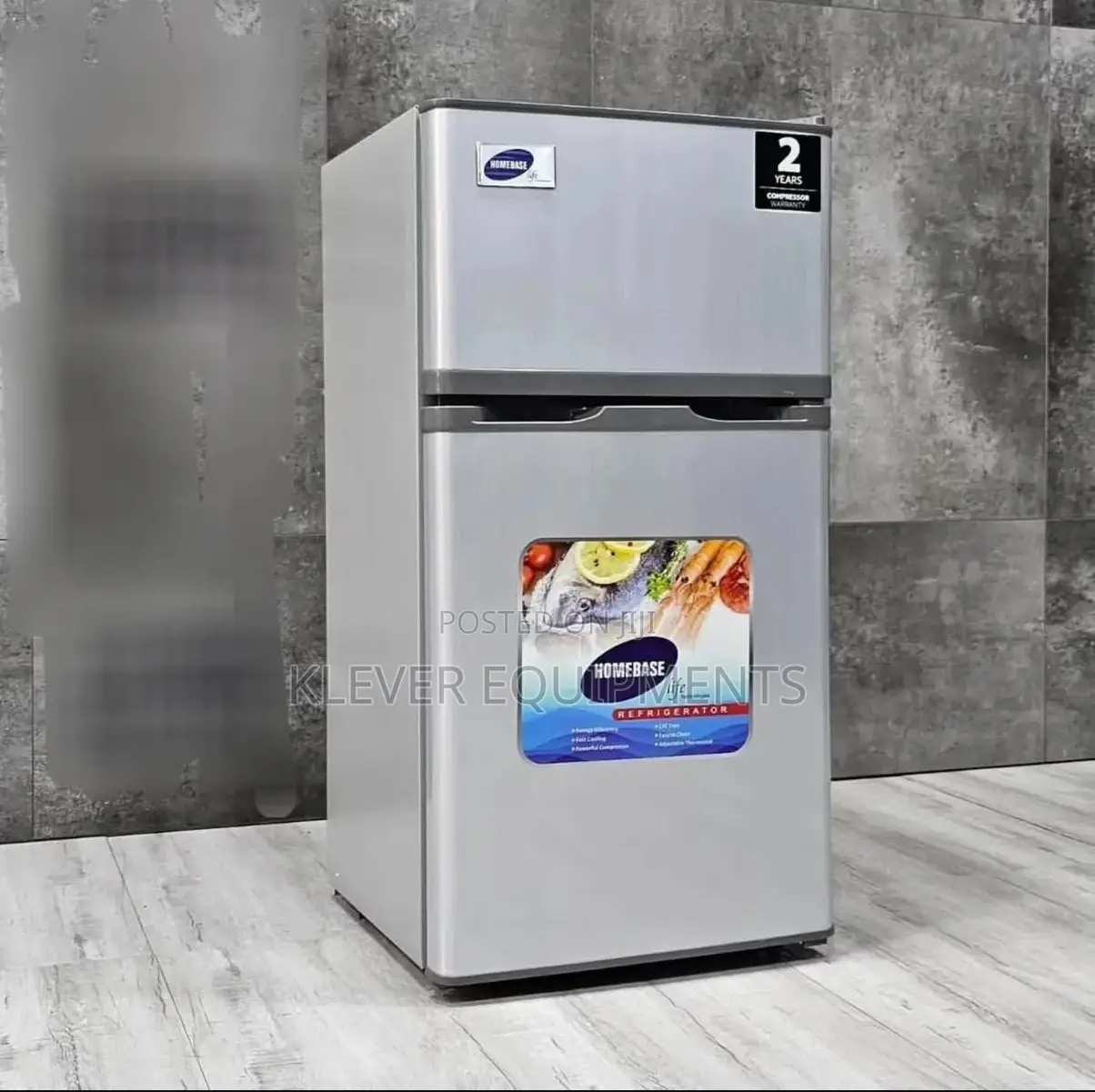 Homebase Double Door Fridge 90l