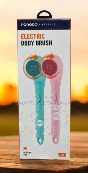 Porodo Lifestyle Electric Body Brush, Soft Bubble Loofah