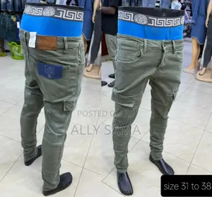Men's Cargo Jeans Plain Quality