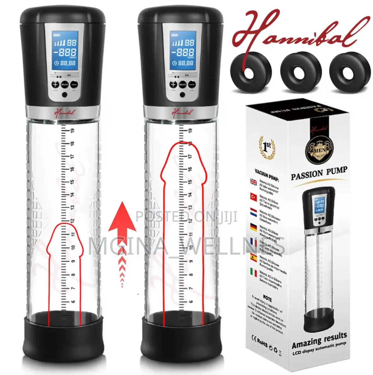 Electric and Automatic Vacuum Pump for Penis Enlargement