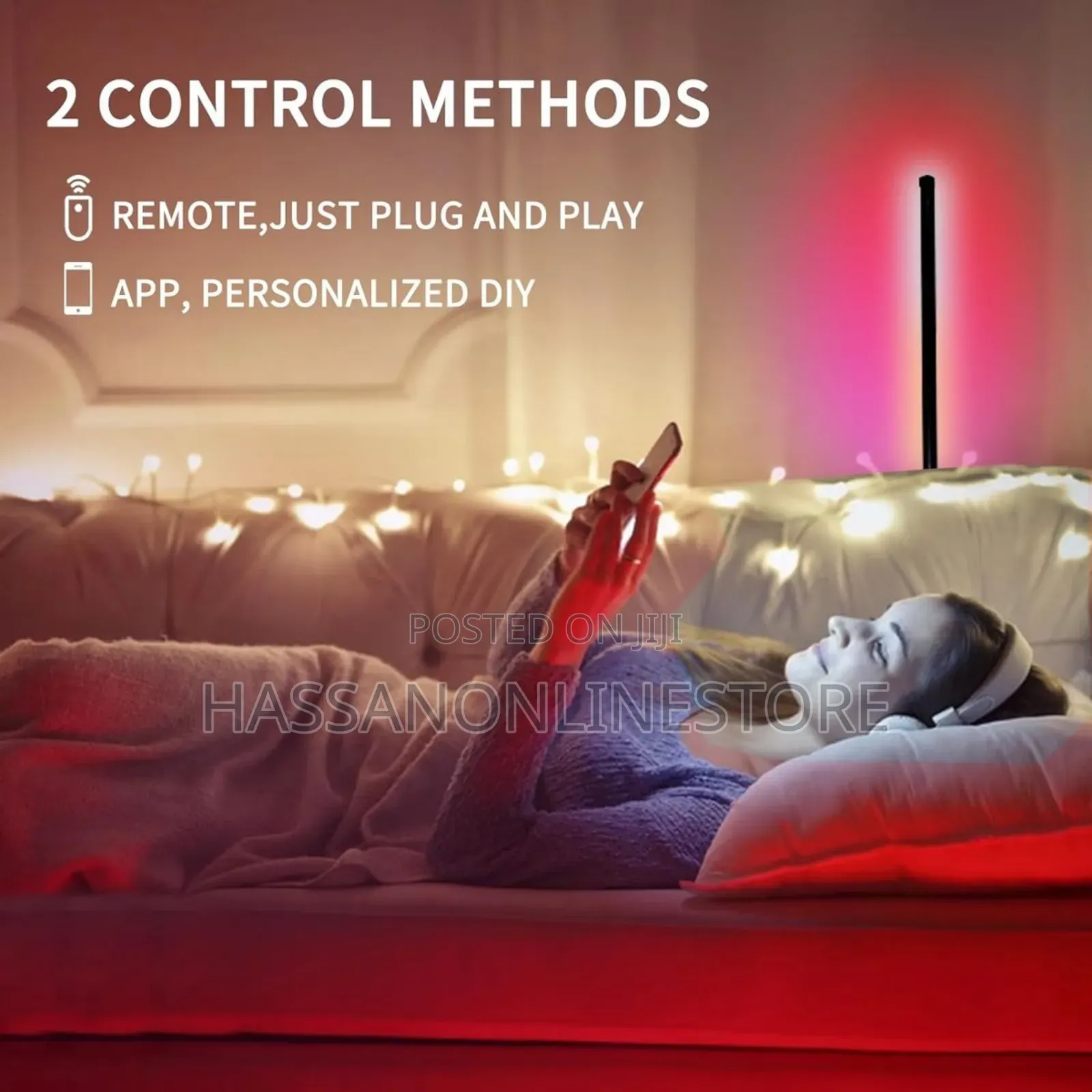 Modern Corner Tripod Remote Control Led RGB Floor Lamp