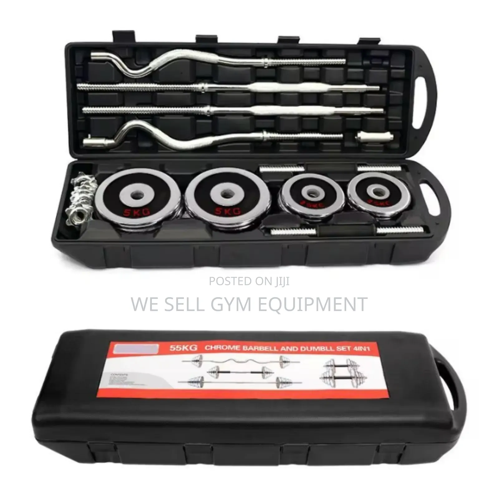 55kg Fullset Two Barbell and Dumbbells Set