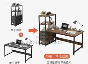 Shelf With Table Office Table 110cm Dimensions