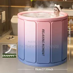 Portable Folding Bathtub With Drainage (Hot and Cold Water)