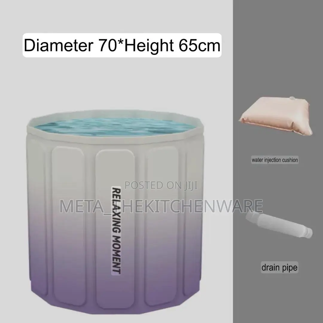 Portable Folding Bathtub With Drainage (Hot and Cold Water)