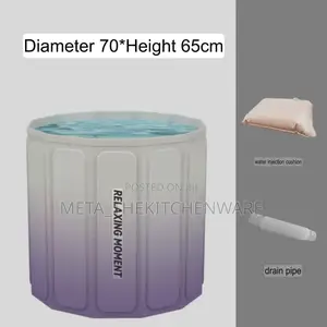 Portable Folding Bathtub With Drainage (Hot and Cold Water)