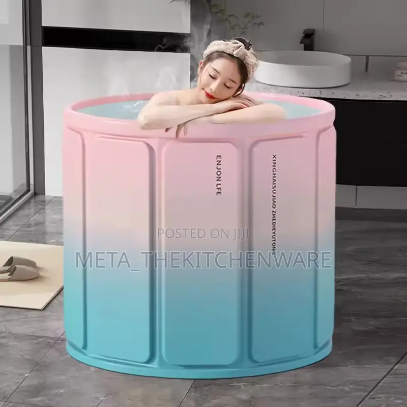 Portable Folding Bathtub With Drainage (Hot and Cold Water)