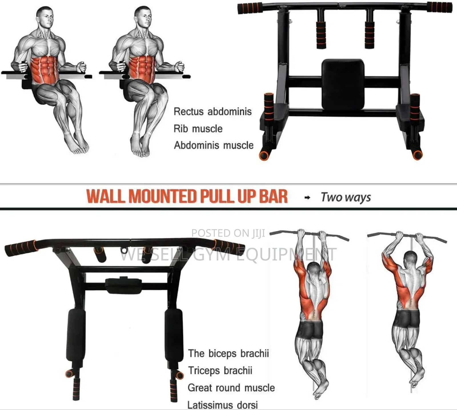 Pull Up Bar Dip Station
