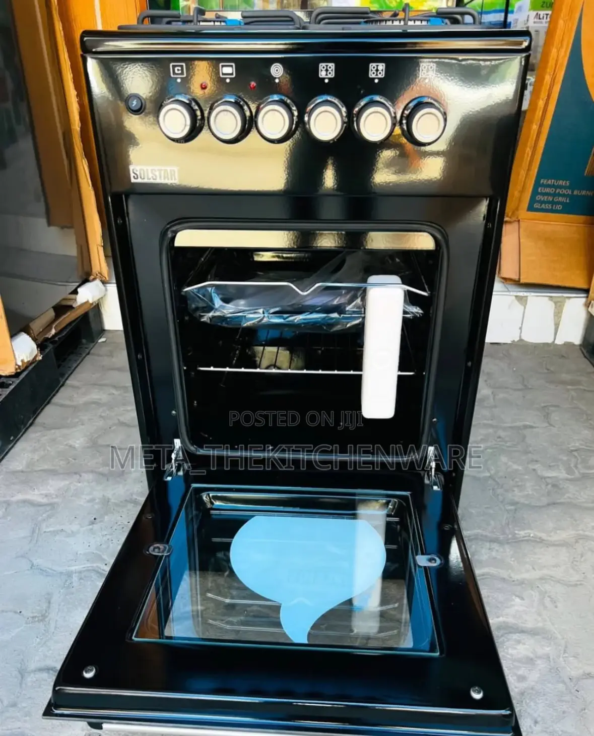 Solstar Cooker 3gas + 1electric Hob + Electric Oven 50x50cm