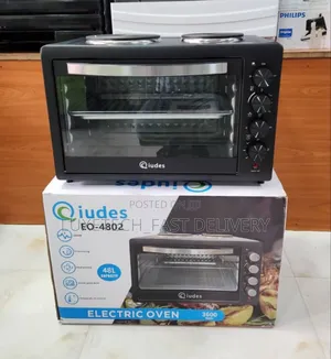 Quides 48l Electric Oven With 2 Hot Plates on Top