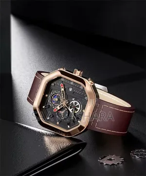 New Lige Quality and Classic Watch Leather Black Belt 1