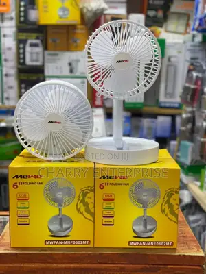 Mewe Foldable Rechargeable Fan 6 Inch With 3 Blades With Usb