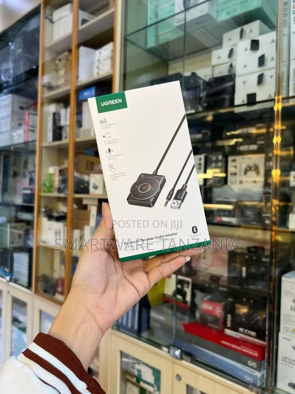 Ugreen Bluetooth 5.4 Car Receiver Adapter Noise Cancellation