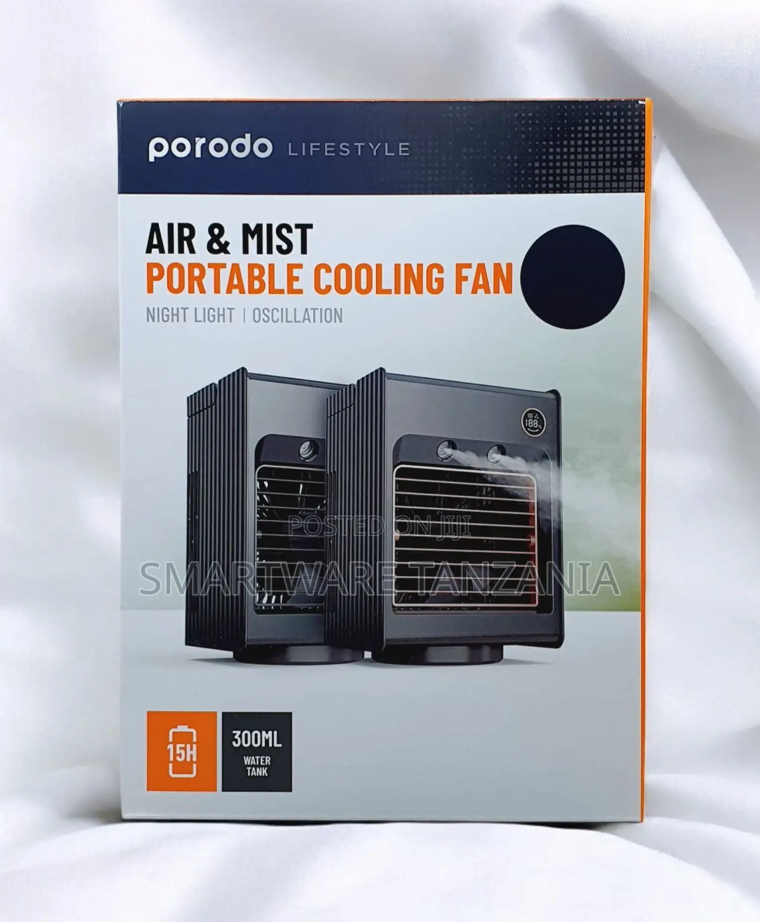 Porodo Lifestyle Misting Air Cooling Fan Portable Compact