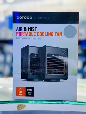 Porodo Lifestyle Air Mist Portable Cooling Fan, Dual Mist