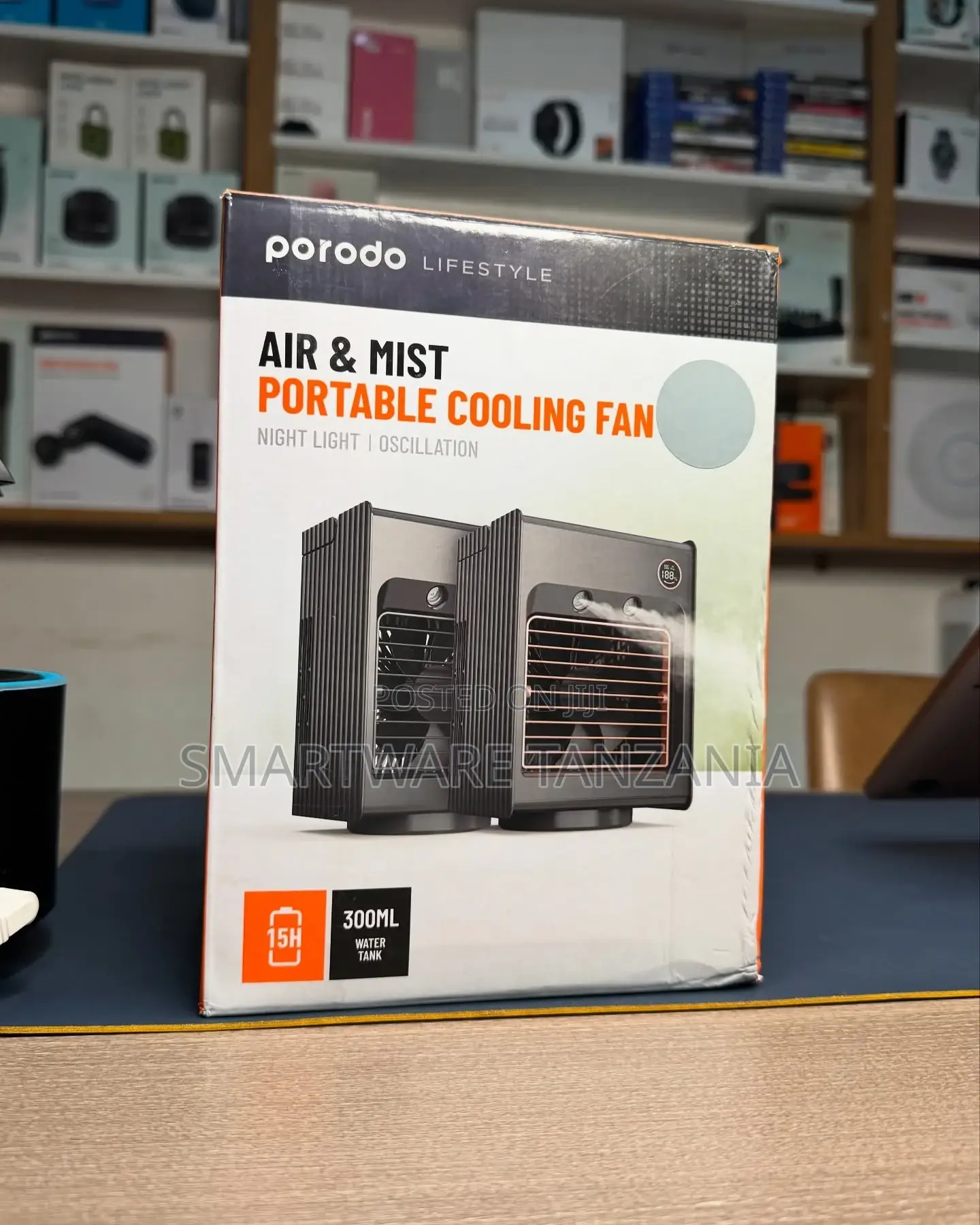 Desktop Air Cooler and Portable Fan 3-Speed 300ml Water Tank