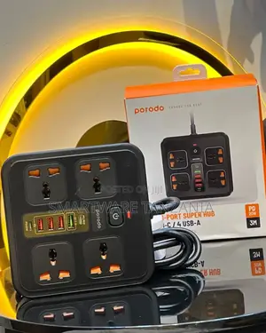 Porodo Multi-port Hub 2 Usb-c / 4 Usb-a Ac Sockets Pd